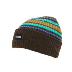 THEORIES KNITCAP セオリーズ ニットキャップ BRUST STRIPE KNIT BEANIE CEDAR スケートボード スケボー 1