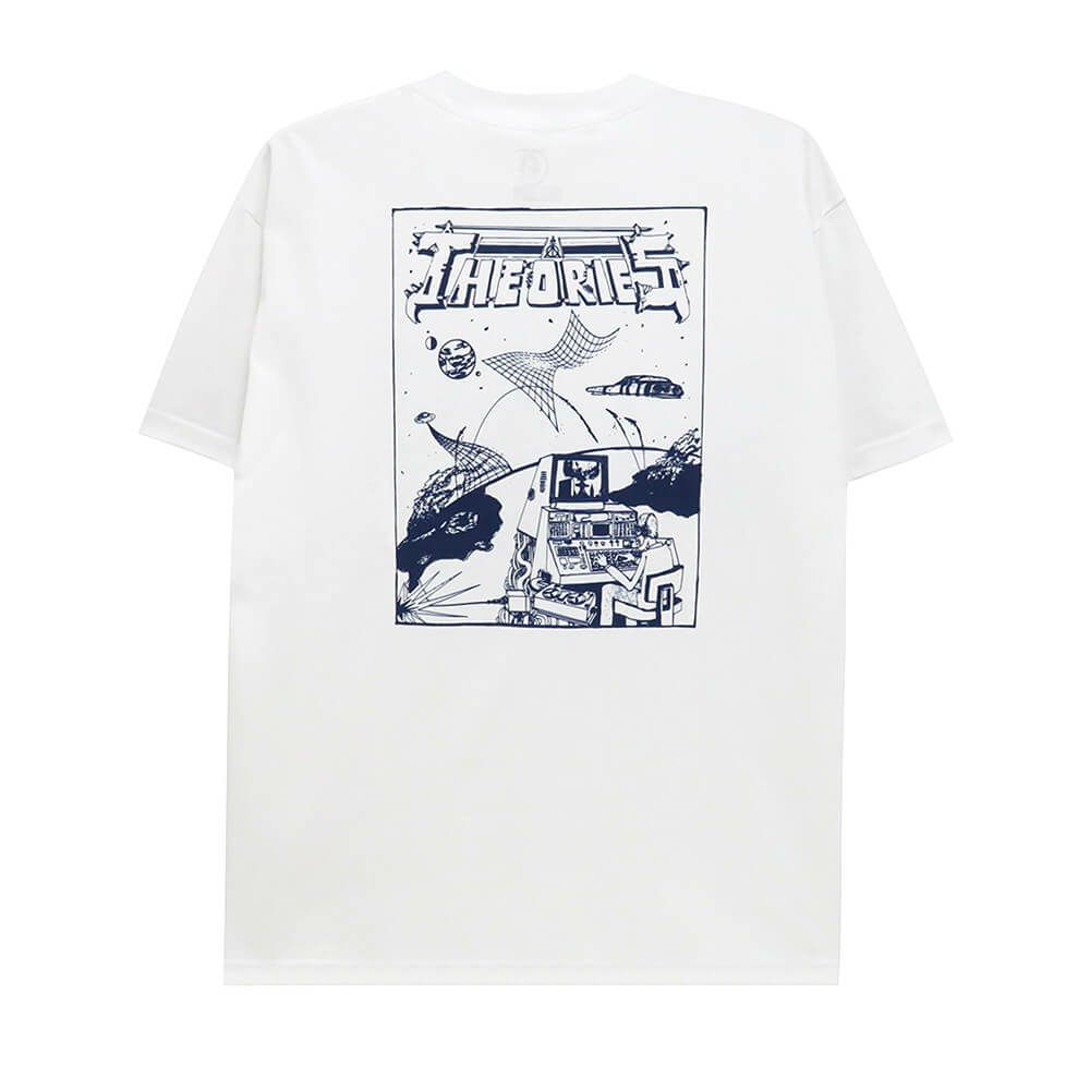 THEORIES T-SHIRT セオリーズ Tシャツ FUTURE IS NOW WHITE スケートボード スケボー 