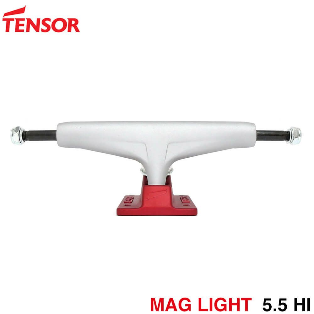 【セール】TENSOR TRUCK テンサー トラック MAG LIGHT REFLECT 5.5 HI シルバー/赤 スケートボード スケボー