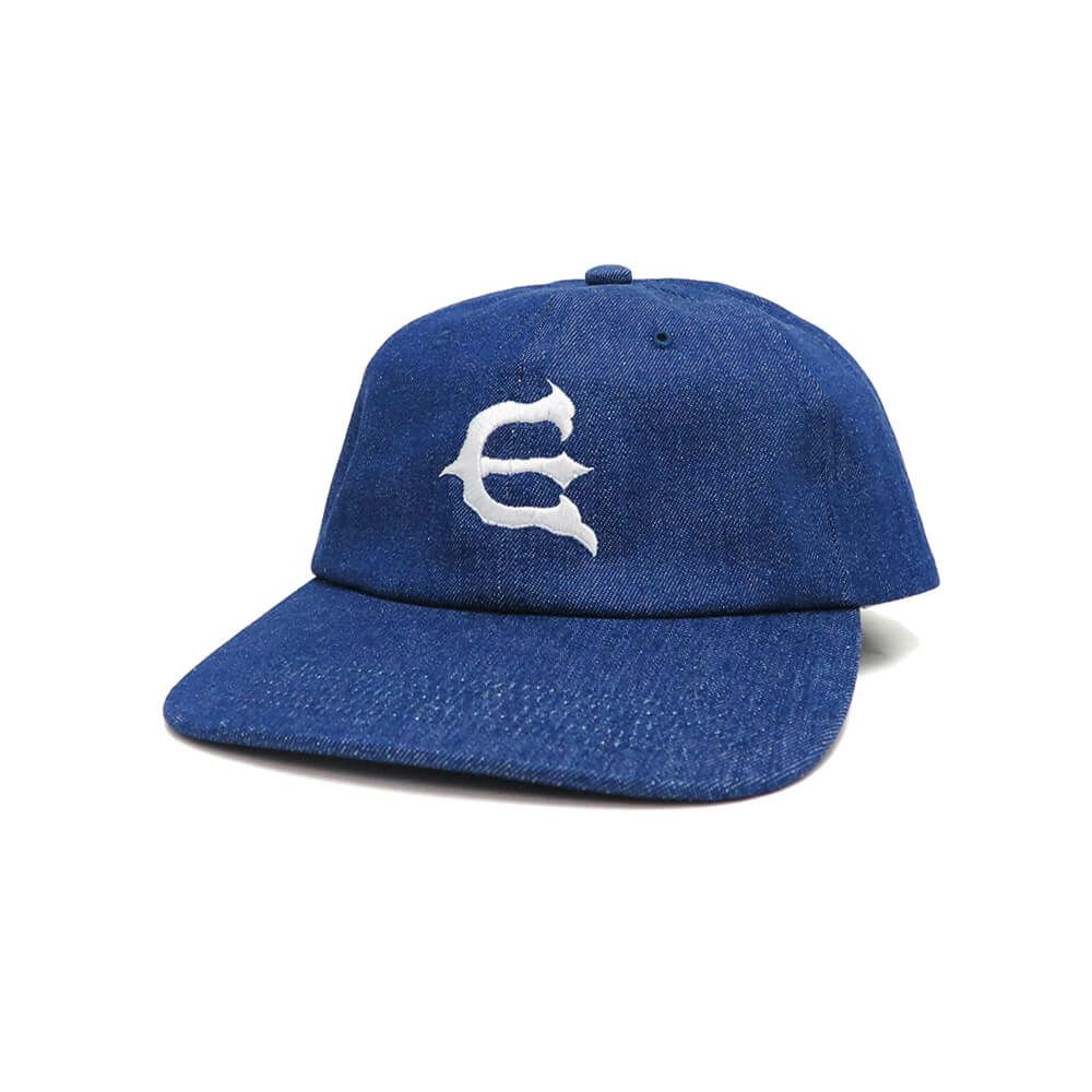 EVISEN CAP エビセン キャップ DENIM ONE-UP 6 PANEL BLUE スケートボード スケボー 