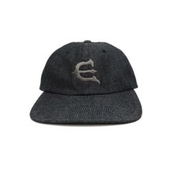 EVISEN CAP エビセン キャップ DENIM ONE-UP 6 PANEL BLACK スケートボード スケボー 1