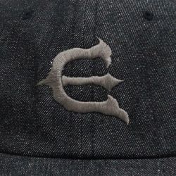 EVISEN CAP エビセン キャップ DENIM ONE-UP 6 PANEL BLACK スケートボード スケボー 5