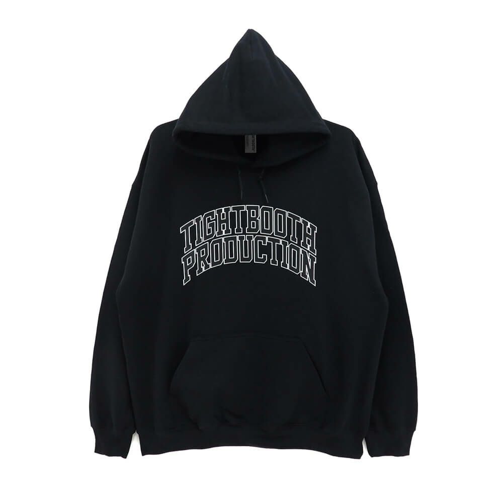  TIGHTBOOTH（TBPR）HOOD タイトブース パーカー COLLEGE HOODED SWEAT BLACK スケートボード スケボー 