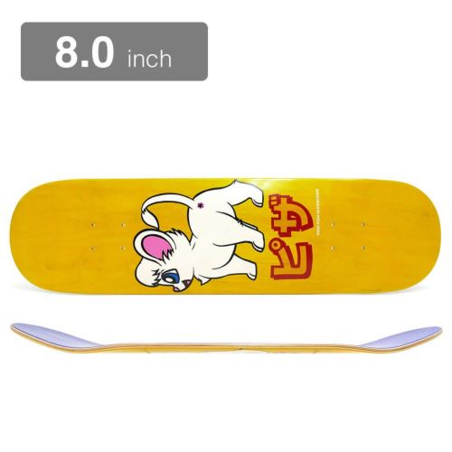 PIZZA DECK ピザ デッキ TEAM CAT YELLOW STAIN 8.0 スケートボード スケボー