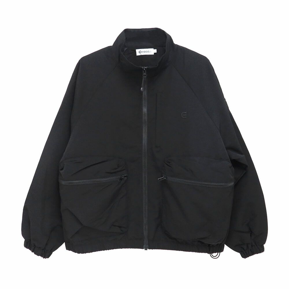 EVISEN JACKET エビセン ジャケット POSTMAN STAND COLLAR JKT BLACK スケートボード スケボー 