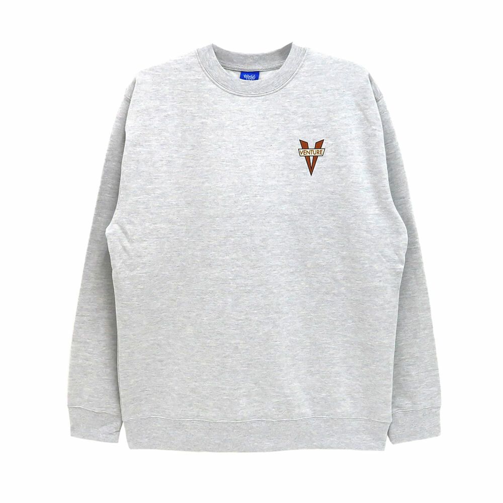 VENTURE CREW SWEAT ベンチャー トレーナー HERITAGE GREY/BROWN スケートボード スケボー 