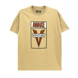 VENTURE T-SHIRT ベンチャー Tシャツ AWAKE TAN/BROWN スケートボード スケボー 