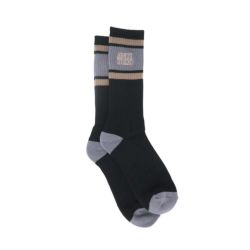 ANTIHERO SOCKS アンチヒーロー ソックス 靴下 BLACKHERO OUTLINE EMB BLACK/BRONZ スケートボード スケボー 3