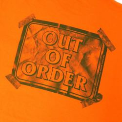 ANTIHERO T-SHIRT アンチヒーロー Tシャツ OUT OF ORDER POCKET ORANGE スケートボード スケボー 3