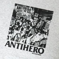 ANTIHERO T-SHIRT アンチヒーロー Tシャツ ANTIHERO SUCKS GREY スケートボード スケボー 1