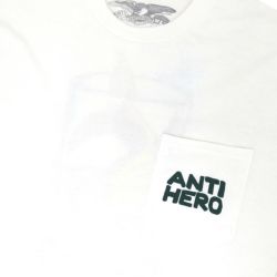 ANTIHERO LONG SLEEVE アンチヒーロー ロングスリーブTシャツ FISH BOWL POCKET WHITE スケートボード スケボー 2