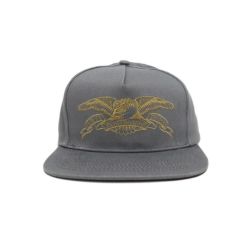 ANTIHERO CAP アンチヒーロー キャップ BASIC EAGLE SNAPBACK DARK CHARCOAL/TAN スケートボード スケボー 1