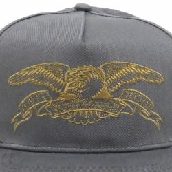 ANTIHERO CAP アンチヒーロー キャップ BASIC EAGLE SNAPBACK DARK CHARCOAL/TAN スケートボード スケボー 4