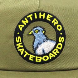 ANTIHERO CAP アンチヒーロー キャップ PIGEON ROUND SNAPBACK KHAKI スケートボード スケボー 4