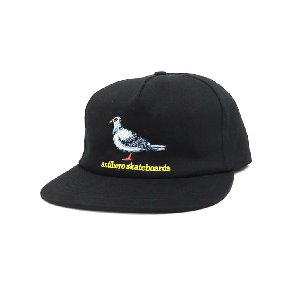 ANTIHERO CAP アンチヒーロー キャップ LIL PIGEON SNAPBACK BLACK/YELLOW スケートボード スケボー 