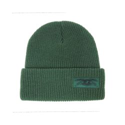 ANTIHERO KNITCAP アンチヒーロー ニットキャップ STOCK EAGLE LABEL CUFF BEANIE GREEN/BLACK スケートボード スケボー 