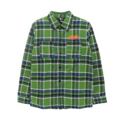 ANTIHERO JACKET アンチヒーロー ジャケット BASIC EAGLE FLANNEL GREEN/BLUE スケートボード スケボー 