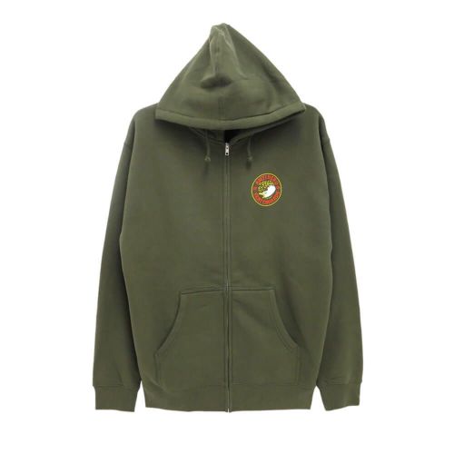 ANTIHERO HOOD アンチヒーロー パーカー EAGLE ROUND ZIP UP ARMY GREEN スケートボード スケボー 