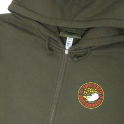 ANTIHERO HOOD アンチヒーロー パーカー EAGLE ROUND ZIP UP ARMY GREEN スケートボード スケボー 1