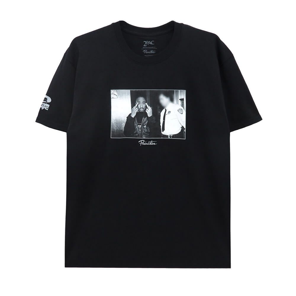 PRIMITIVE T-SHIRT プリミティブ Tシャツ PRIMITIVE X 2Pac ICON BLACK スケートボード スケボー 