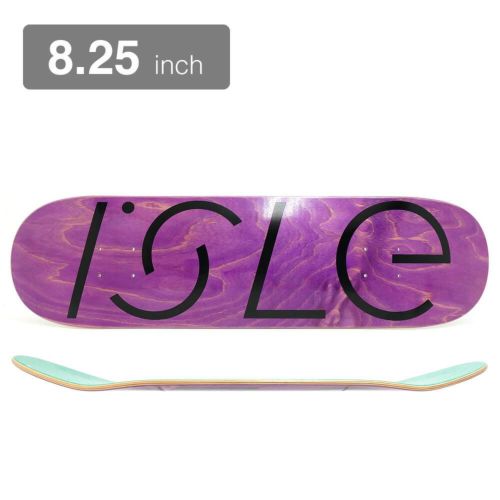 ISLE DECK アイル デッキ TEAM LOGO 1 PURPLE STAIN 8.25 スケートボード スケボー