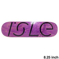 ISLE DECK アイル デッキ TEAM LOGO 1 PURPLE STAIN 8.25 スケートボード スケボー