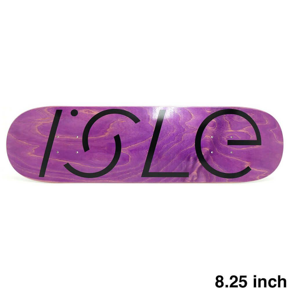 ISLE DECK アイル デッキ TEAM LOGO 1 PURPLE STAIN 8.25 スケートボード スケボー