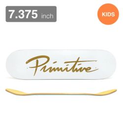 PRIMITIVE DECK プリミティブ デッキ（子供用） TEAM NUEVO SCRIPT CORE WHITE / GOLD 7.375 スケートボード スケボー