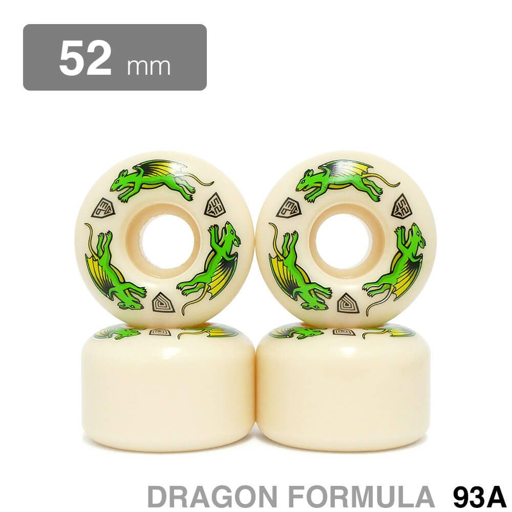 POWELL PERALTA WHEEL パウエルペラルタ ウィール DRAGON FORMULA（DF）93A V4 NANO RATS 52mm x 34mm スケートボード スケボー