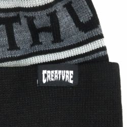 CREATURE KNITCAP クリーチャー ニットキャップ LURK WIHT US BEANIE BLACK/GREY スケートボード スケボー 2