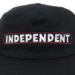 INDEPENDENT CAP インディペンデント キャップ BTG SPEED BAR SNAPBACK BLACK スケートボード スケボー 5