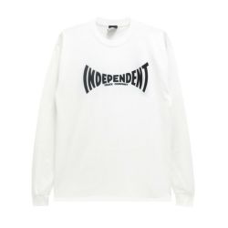 INDEPENDENT LONG SLEEVE インディペンデント ロングスリーブTシャツ SPAN WHITE スケートボード スケボー 