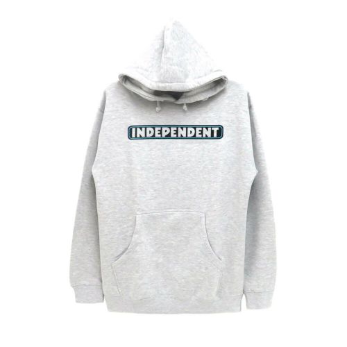  INDEPENDENT HOOD インディペンデント パーカー BAR LOGO GREY スケートボード スケボー 