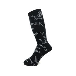 THRASHER SOCKS スラッシャー ソックス 靴下 GONZ LOGO BLACK/WHITE（US企画） スケートボード スケボー 1