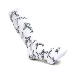  THRASHER SOCKS スラッシャー ソックス 靴下 GONZ LOGO WHITE/BLACK（US企画） スケートボード スケボー 