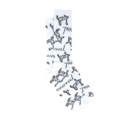  THRASHER SOCKS スラッシャー ソックス 靴下 GONZ LOGO WHITE/BLACK（US企画） スケートボード スケボー 3