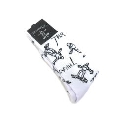  THRASHER SOCKS スラッシャー ソックス 靴下 GONZ LOGO WHITE/BLACK（US企画） スケートボード スケボー 5