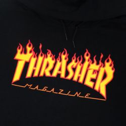 THRASHER HOOD スラッシャー パーカー FLAME BLACK（US企画） スケートボード スケボー 1