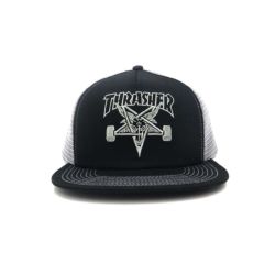 THRASHER MESHCAP スラッシャー メッシュキャップ SKATEGOAT TRUCKER BLACK/GREY（US企画） スケートボード スケボー 1