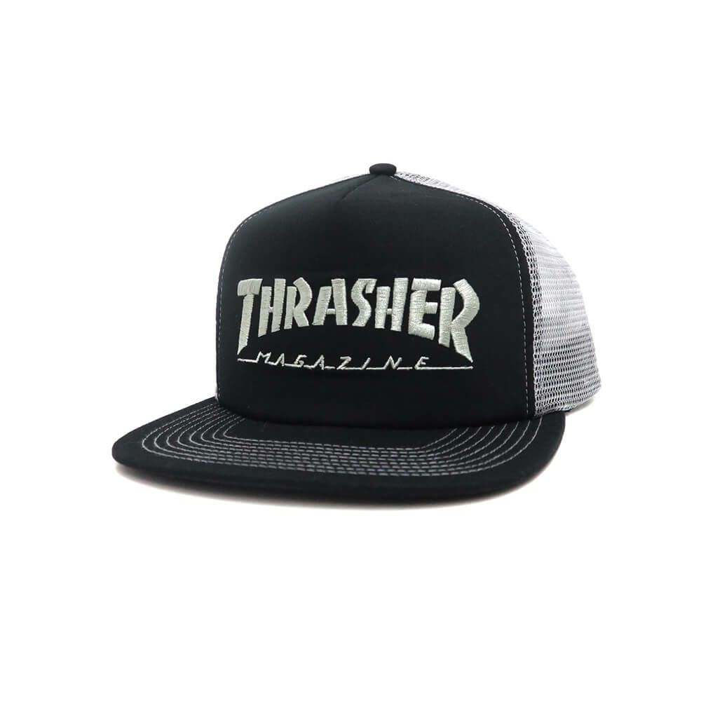  THRASHER MESHCAP スラッシャー メッシュキャップ MAG LOGO TRUCKER BLACK/GREY（US企画） スケートボード スケボー 