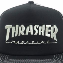  THRASHER MESHCAP スラッシャー メッシュキャップ MAG LOGO TRUCKER BLACK/GREY（US企画） スケートボード スケボー 4