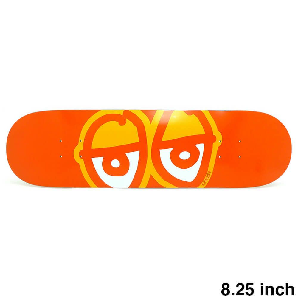 KROOKED DECK クルキッド デッキ TEAM EYES ORANGE 8.25 スケートボード スケボー
