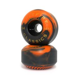 SPITFIRE WHEEL スピットファイヤー ウィール FORMULA FOUR (F4) CLASSIC 99D DEVIL'S NIGHT BLACK/ORANGE SWIRL 黒/オレンジ 54mm スケートボード スケボー 1