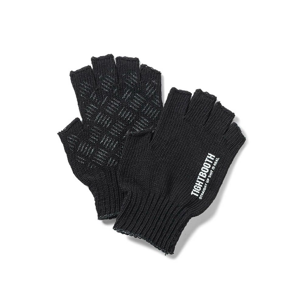 TIGHTBOOTH（TBPR）GLOVE タイトブース グローブ 手袋 LOGO FINGERLESS GLOVE BLACK スケートボード スケボー