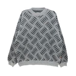 TIGHTBOOTH（TBPR）CREW SWEATER タイトブース トレーナー・セーター CHECKER PLATE MOHAIR SWEATER GREY スケートボード スケボー 