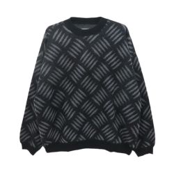  TIGHTBOOTH（TBPR）CREW SWEATER タイトブース トレーナー・セーター CHECKER PLATE MOHAIR SWEATER BLACK スケートボード スケボー 