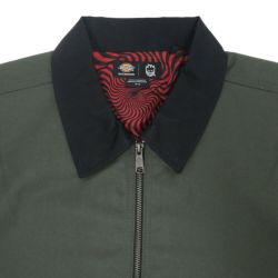 DICKIES SKATEBOARDING JACKET ディッキーズスケートボーディング ジャケット DICKIES X SPITFIRE JACKET OLIVE GREEN スケートボード スケボー 1