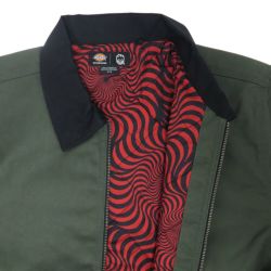 DICKIES SKATEBOARDING JACKET ディッキーズスケートボーディング ジャケット DICKIES X SPITFIRE JACKET OLIVE GREEN スケートボード スケボー 2