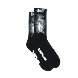 DGK SOCKS ディージーケー ソックス 靴下 GUADALUPE BLACK スケートボード スケボー 3