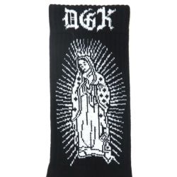 DGK SOCKS ディージーケー ソックス 靴下 GUADALUPE BLACK スケートボード スケボー 4